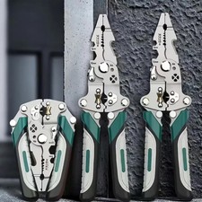 Abisolierzange Multifunktional 8in1 Werkzeug für Elektriker Crimpen Schneiden