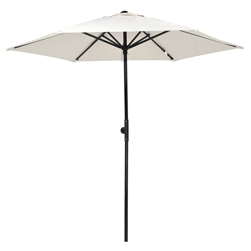 Yescom 7.5Ft Patio Umbrella with Tilt Button Garden for Yard Market Pool Ivory