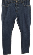 Mens Blue Jeans W38in x L32in Straight primark Used Condition (EBSK4862)