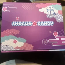 Shogun Candy Box containing 30 pieces of authentic Japanese snacks and candies.