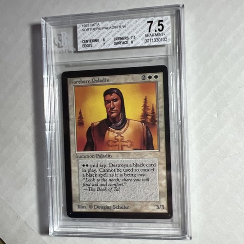 MTG BETA Northern Paladin R W BGS 7.5 Near Mint+ (with sub grades) 1993