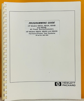 HP 5962-0890 1996 6812A 6813A 6814B 6834B AC Power Source/Analyzers Manual.