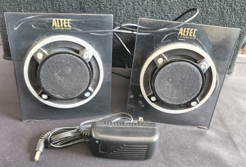 Pair Of Altec Lansing Computer Speakers With A.C. Adapter