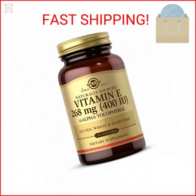 Solgar Vitamin E 268 mg (400 IU) - 100 Softgels - Naturally-Sourced Vitamin E as