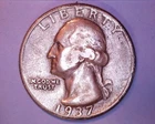 1937  WASHINGTON QUARTER   **331-6