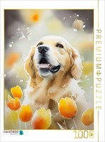 Puzzle Calvendo Golden Retriever | 1000 PièCes, Format Assemblé 64 × 48 Cm | Puz