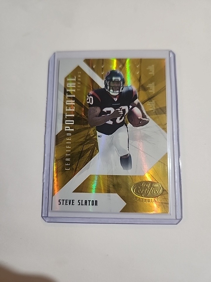 2008 Leaf Certified Materials Potential Gold /25 Steve Slaton #CP-10