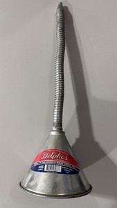 Delphos 1 Qt. Galvanized Steel Transmission Funnel with Flexible Spout 495