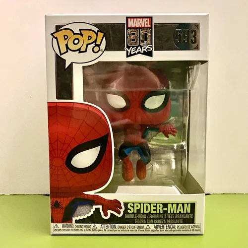 Funko Pop! MARVEL #593 FIGURA VINILO HOMBRE ARAÑA 2020 PRIMERA APARICIÓN INCREÍBLE NUEVO