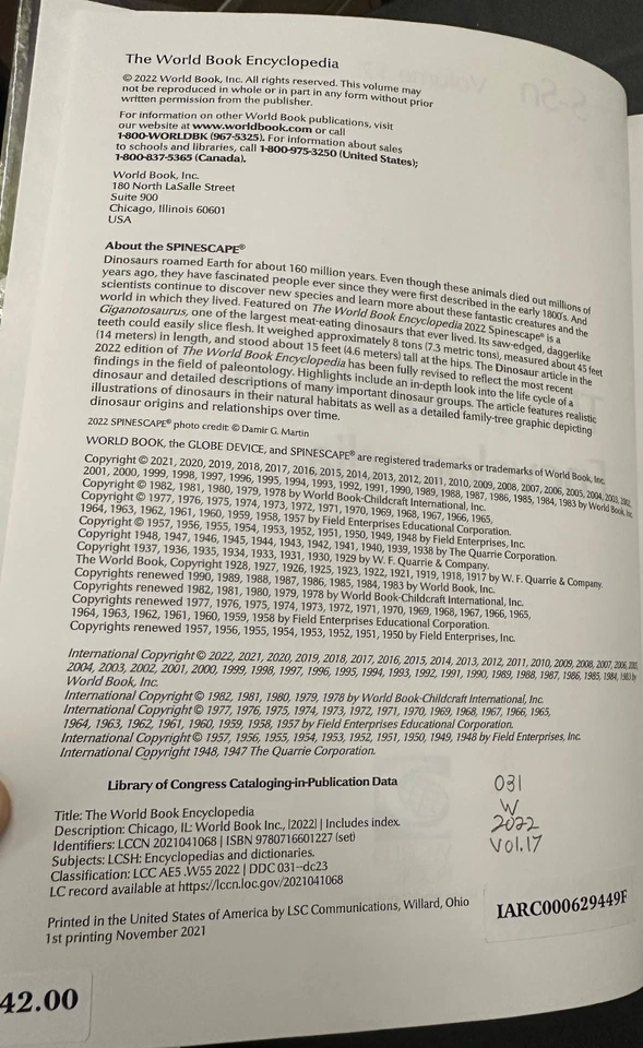 The World Book Encyclopedia 2022 - Hardcover 22 Volume Set - Over 17,000 Art (G) - Image 4 of 4