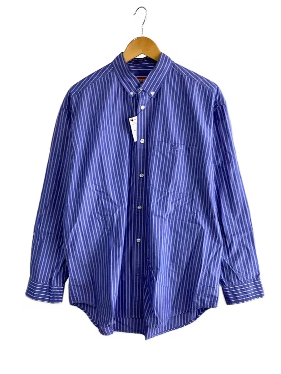 Supreme Long Sleeve Striped Casual Button-Down Shirts for Men for