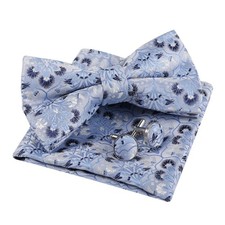 Alizeal Mens Floral Pre Tied Bow Tie, Pocket Square and Cufflinks Set Stylish...