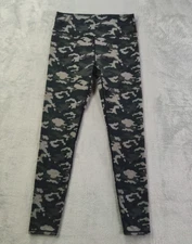 Fabletics Leggings Womens Size Small Gray and Green Camoflauge Ankle