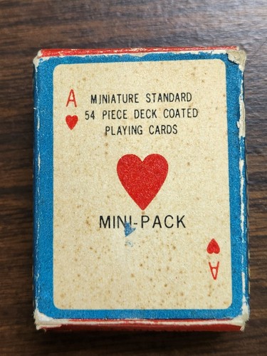 Miniature standard 54-piece Deck Coated playing cards, Bicycle brand, Vintage - Picture 5 of 7