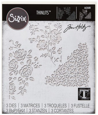 Thinlits Die 3PK-Mixed Media 5 von Tim Holtz Metall mehrfarbig 953cm x 953 cm...