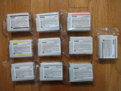 2025-26 GENUINE SET 10 EPSON INITIAL STARTER INK SURECOLOR SC-P900 FACTORY SEAL