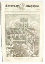 1832 The Saturday Magazine No. 30 St. Pauls, Sandwich Isles, Eliz Woodcock, etc.