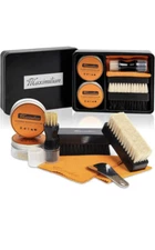 Maximilian Shoes Polish Kit,7 Piece Leather Shoe Shine Kit,shoe Care And Cleanin