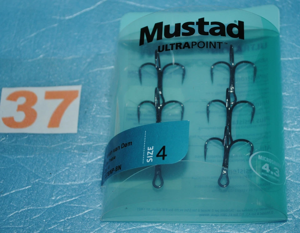 6 Hameçons triple MUSTAD ULTRA POINT TG78NP-BN (au choix n°6 ou n°4) neuf - Photo 1/1