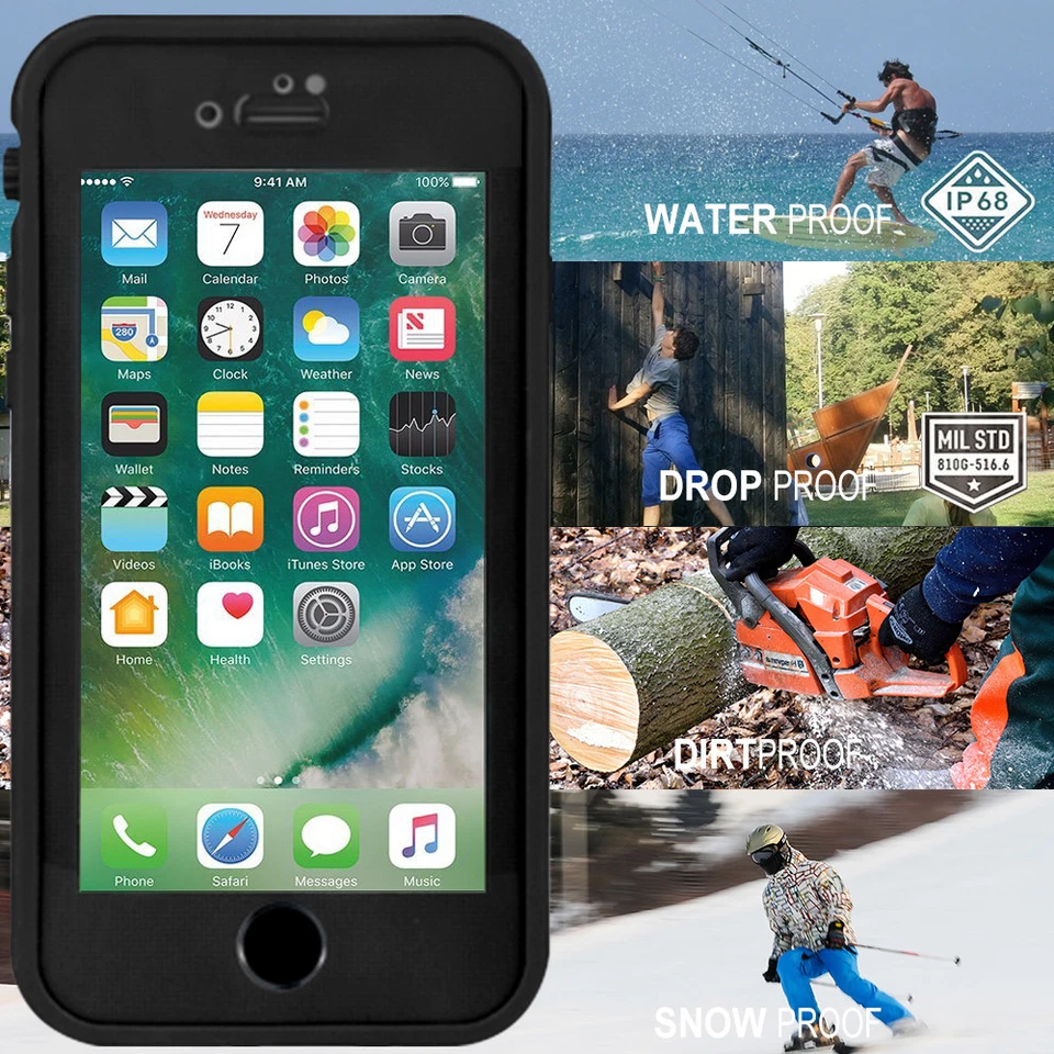 For Apple iPhone 7 8 Plus Waterproof Case Shockproof Dirtproof Heavy Duty Cover - Image 2 of 4
