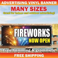 FIREWORKS COMING SOON Advertising Banner Vinyl Mesh Sign PETARDO FIRECRACKERS