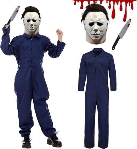 Halloween Michael Myers Costume for Kid Halloween Cosplay Outfits Cosplay Set - Picture 2 of 7