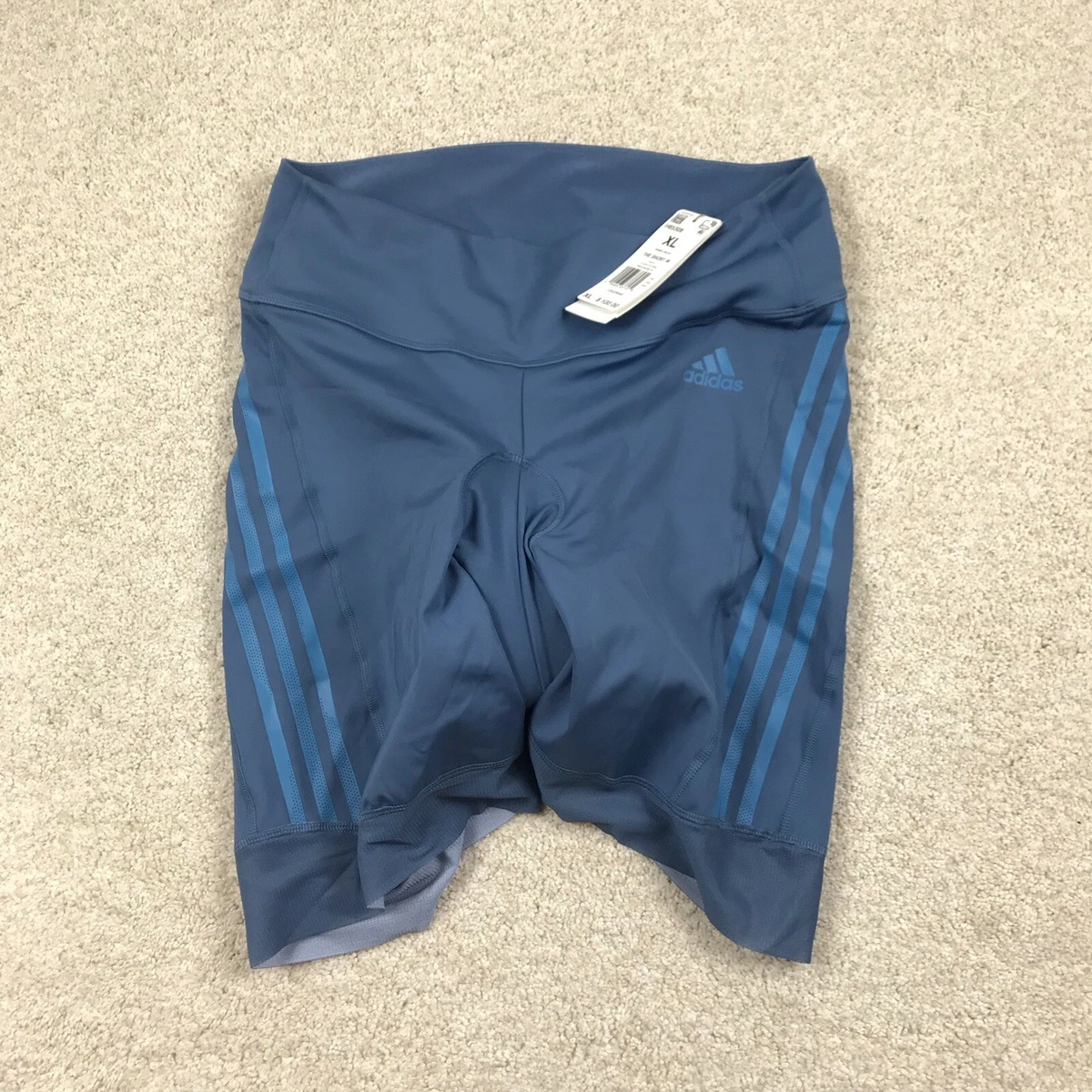 Adidas Cycling Shorts Womens XL H65308 Blue New Padded eBay