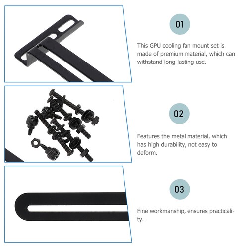 Cooling Fan Bracket Video Card Heatsink Computer Radiator Holder - Afbeelding 8 van 12