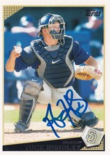 Nick Hundley Signed 2009 Topps Padres Baseball Card 514 Rockies Giants Autograph