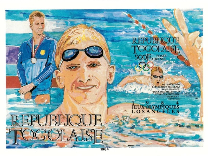 Togo 1984 SC# C508 - Olympics Swimming, Sport - Imperf Souvenir Sheet - MNH