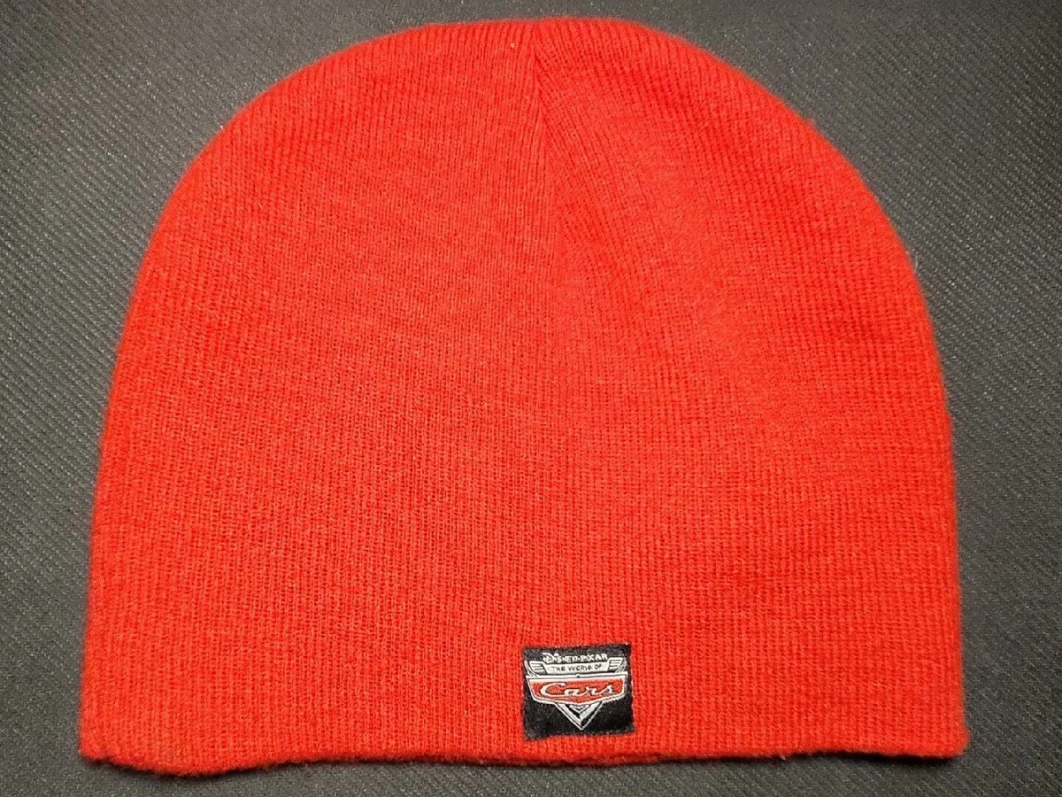 Disney Cars Lightning McQueen Red Beanie Hat Winter Cap