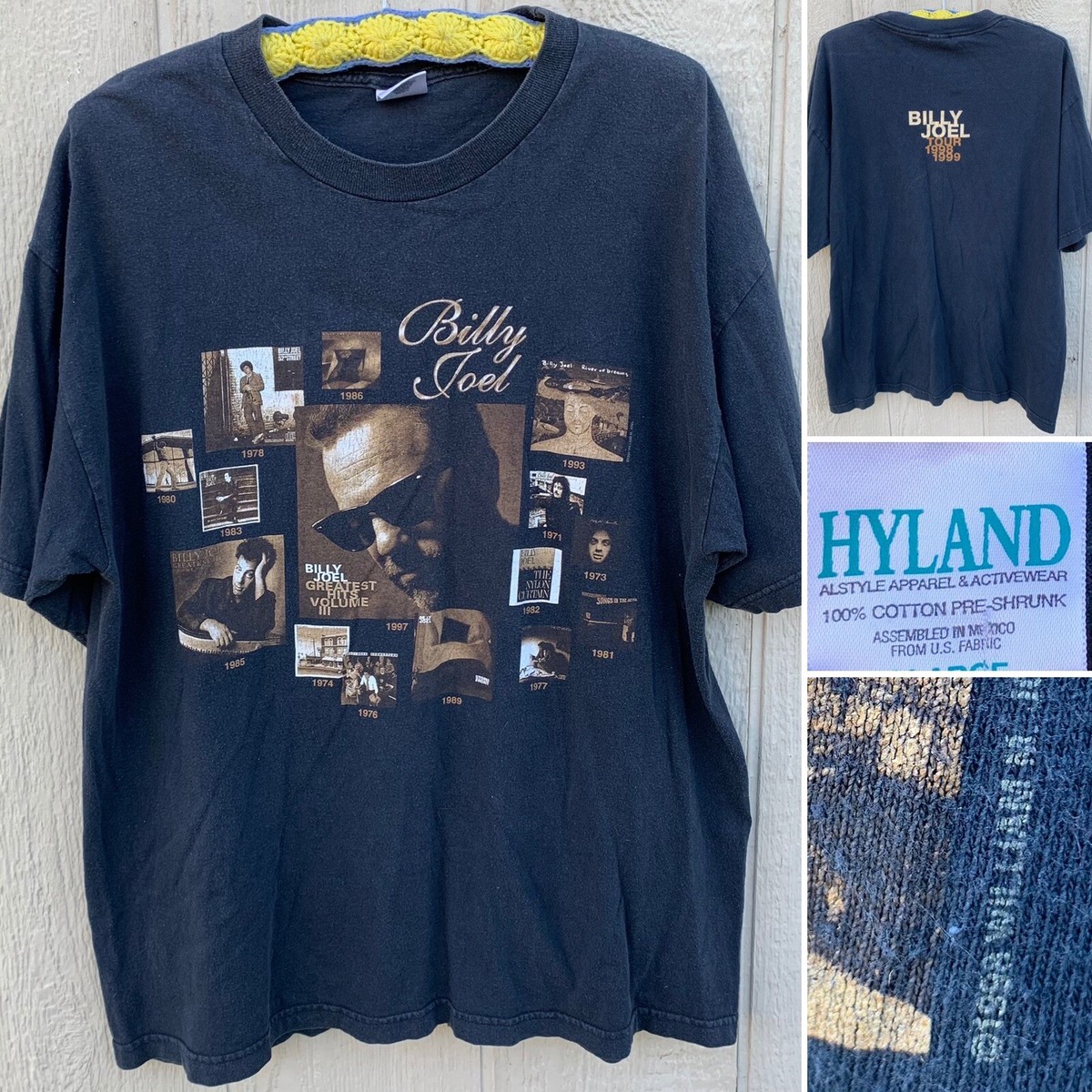 vintage Billy Joel Tour 1998 1999 T-Shirt band concert tee