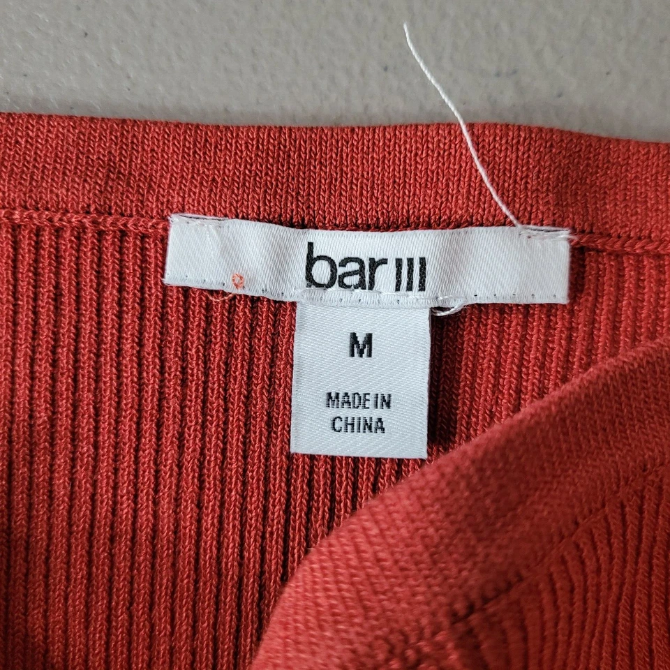 Женская укороченная майка Bar III ретро оранжевая средний размер - Изображение 3 из 4