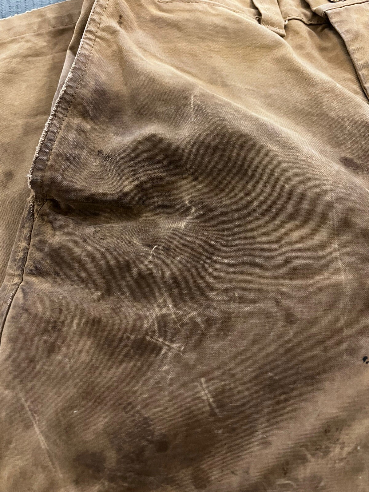 Vintage Filson Waxed Tin Cloth Pants Size 32 Gem