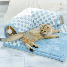 Cat's nest, dog's nest, autumn and winter warm tunnel mat nest, playable