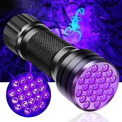 UV ultra violet 21 LED lampe de poche Mini blacklight aluminium Torch Light U3