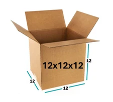 12" x 12" x 12" CARDBOARD BOX - 32 ECT - SINGLE