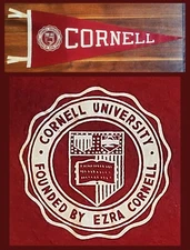 Vintage 1950s Cornell University Big Red Football Pennant! WOW!
