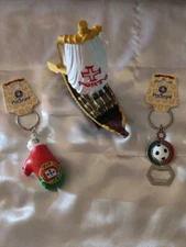 Lot Of Portugal Souvenirs  NWT - 2 Keychains + Figurine - Neat Stocking Stuffer!