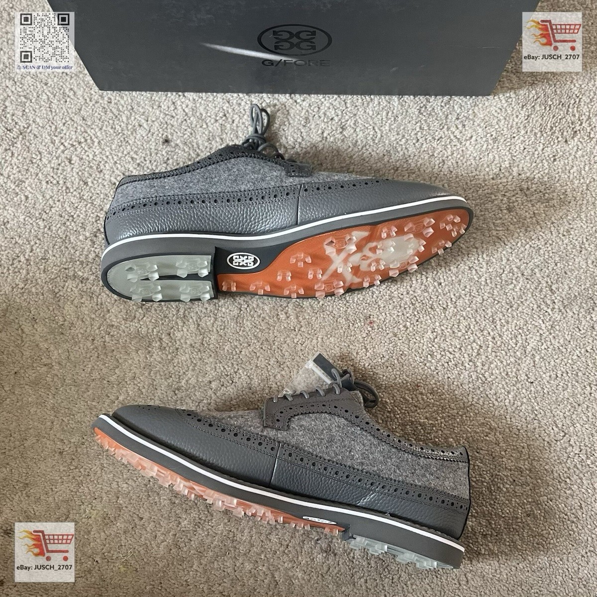 シューズ(男性用) G/Fore Wingtip Longwing GolfSneaker Men's - G/Fore G4 Wingtip Longwing Oxford Gallivanter Golf