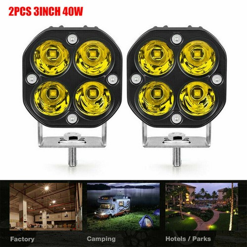 3inch 40W Cube Pods Off Road Driving Lights Spot Work Light Bar Fog White/Amber - Bild 21 von 21