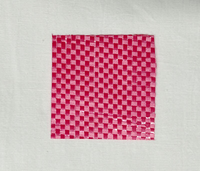 Christo & Jeanne-Claude - Stoffprobe - fabric - ''Surrounded Islands'' - 7 x 7 cm