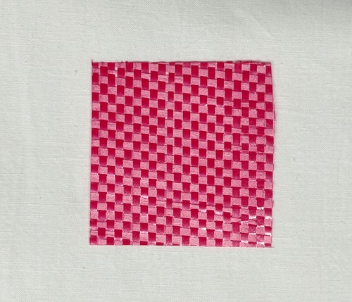 Christo & Jeanne-Claude - Stoffprobe - fabric - "Surrounded Islands" - 7 x 7 cm