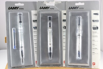 Lamy Vista Tintenroller, Kugelschreiber & Füllfederhalter, 3 verschiedene Sorten