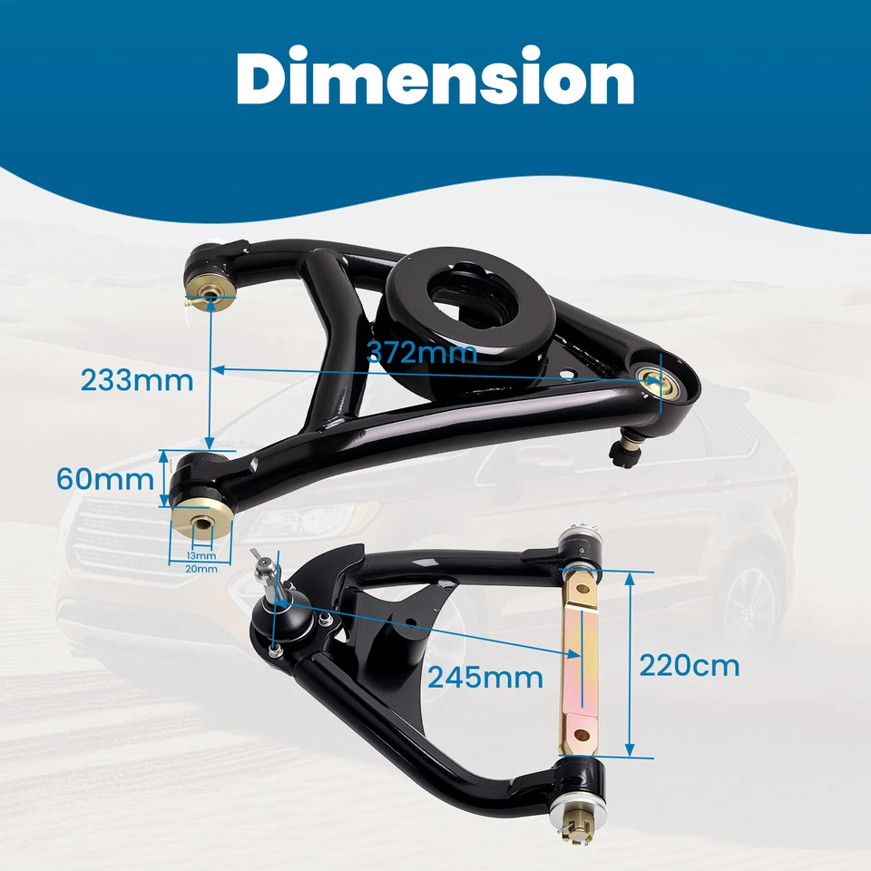 Brazos de control tubulares delanteros brazos en A para Buick Skylark Century 1964-72 trabajo pesado Foto 4 de 4