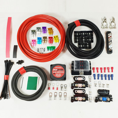 Split Laderelais Profi Kit 8 Meter 12V 140 Amp spannungsempfindlich