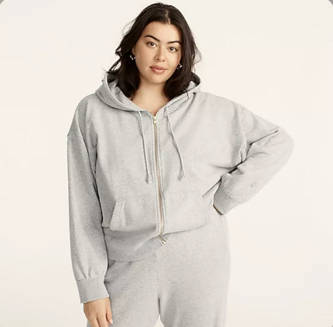 J crew zip clearance hoodie