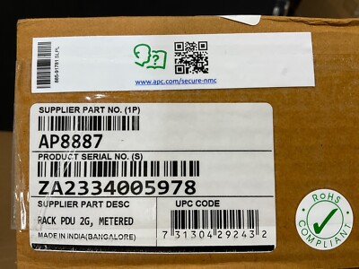 APC Low Voltage RM Metered PDU 240v AP8887 Brand New Sealed     