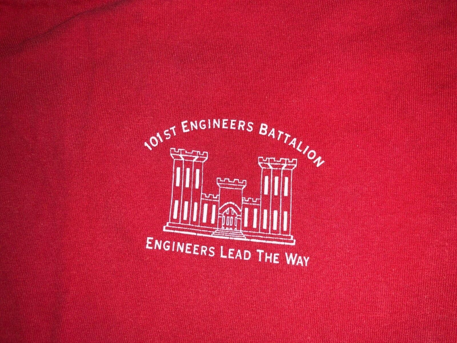 US Army 101st ENGINEERS Battalion T Shirt Large