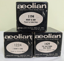 Aeolian Piano/Music Roll Lot of 3 - See Pics / Description for Titles